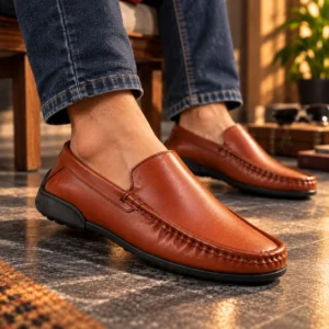 cognac-brown-leather-casual-loafer-shoes